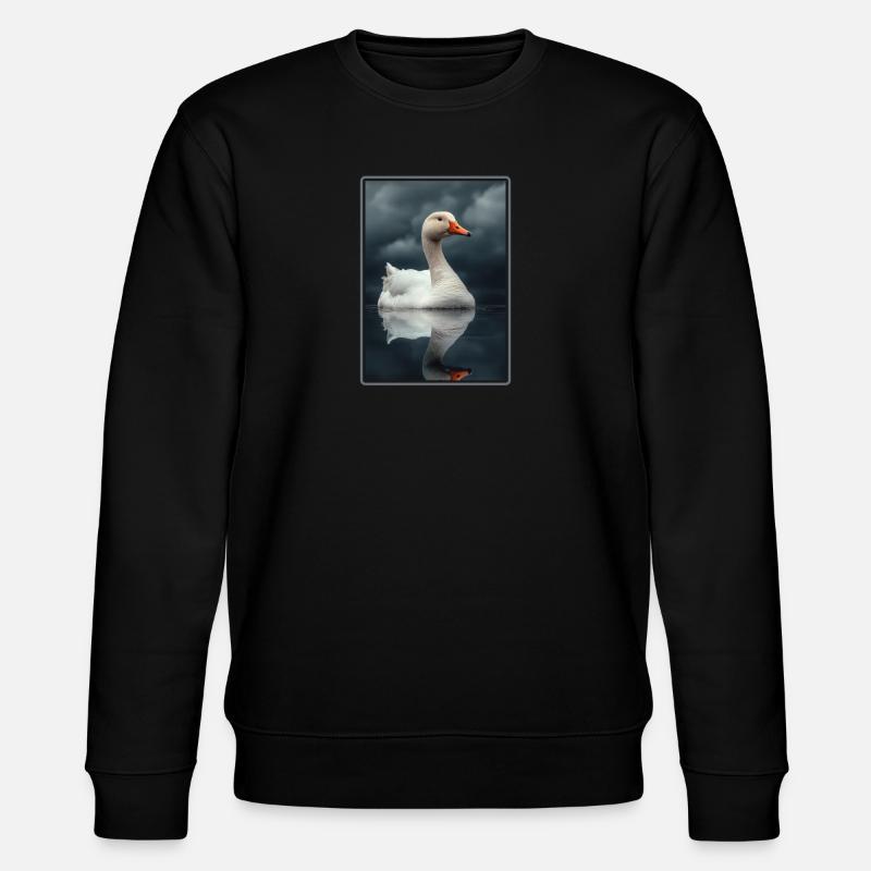 Gänse Gans - Stanley/Stella Unisex Bio-Sweatshirt CHANGER  - Schwarz