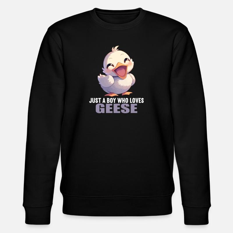 Gänse Gans - Stanley/Stella Unisex Bio-Sweatshirt CHANGER  - Schwarz