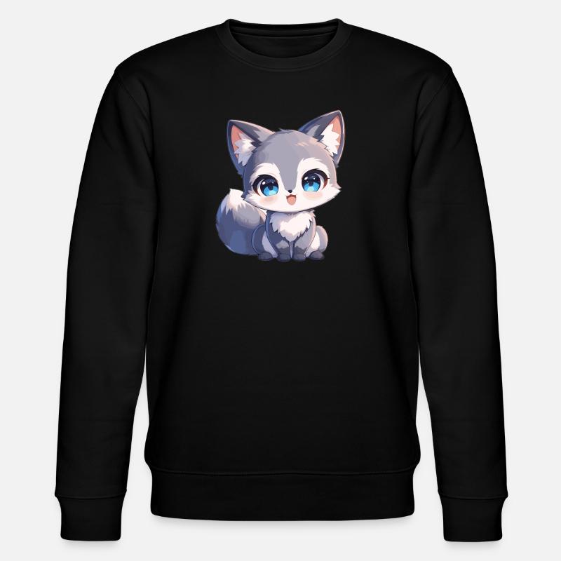 Gray foxes Gray fox - Stanley/Stella CHANGER Unisex Organic Sweatshirt - black