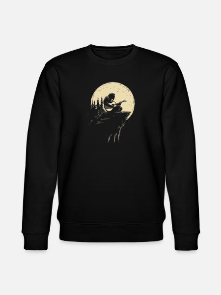Guitarist i måneskin på klipper - Stanley/Stella økologisk unisex-sweatshirt CHANGER  - sort