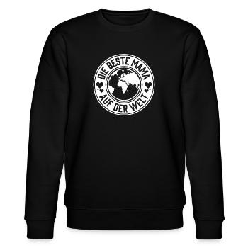 DIE BESTE MAMA AUF DER WELT 01 - Stanley/Stella Unisex Bio-Sweatshirt CHANGER  - Schwarz - Vorne - Nik (191cm) & Marisol (170cm)