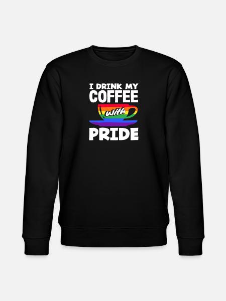Coffee Lovers Proud With Pride - Stanley/Stella CHANGER Unisex Organic Sweatshirt - black