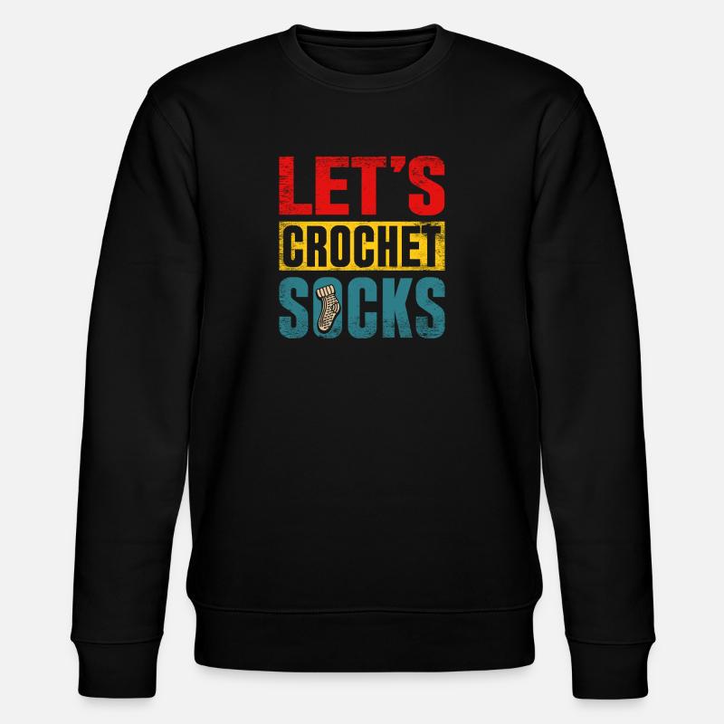 Let's crochet socks - Stanley/Stella Unisex Bio-Sweatshirt CHANGER  - Schwarz