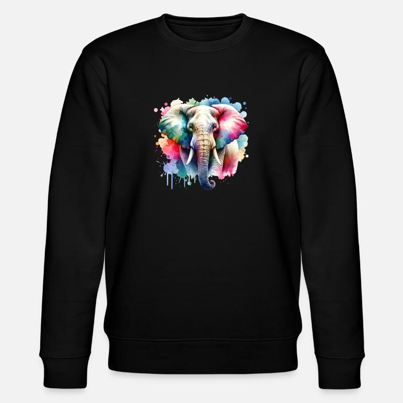 Éléphant - Sweat bio CHANGER Stanley/Stella Unisexe - noir