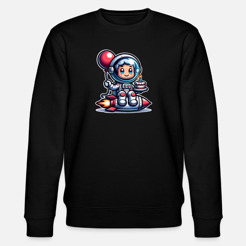Anniversaire astronaute - Sweat bio CHANGER Stanley/Stella Unisexe - noir