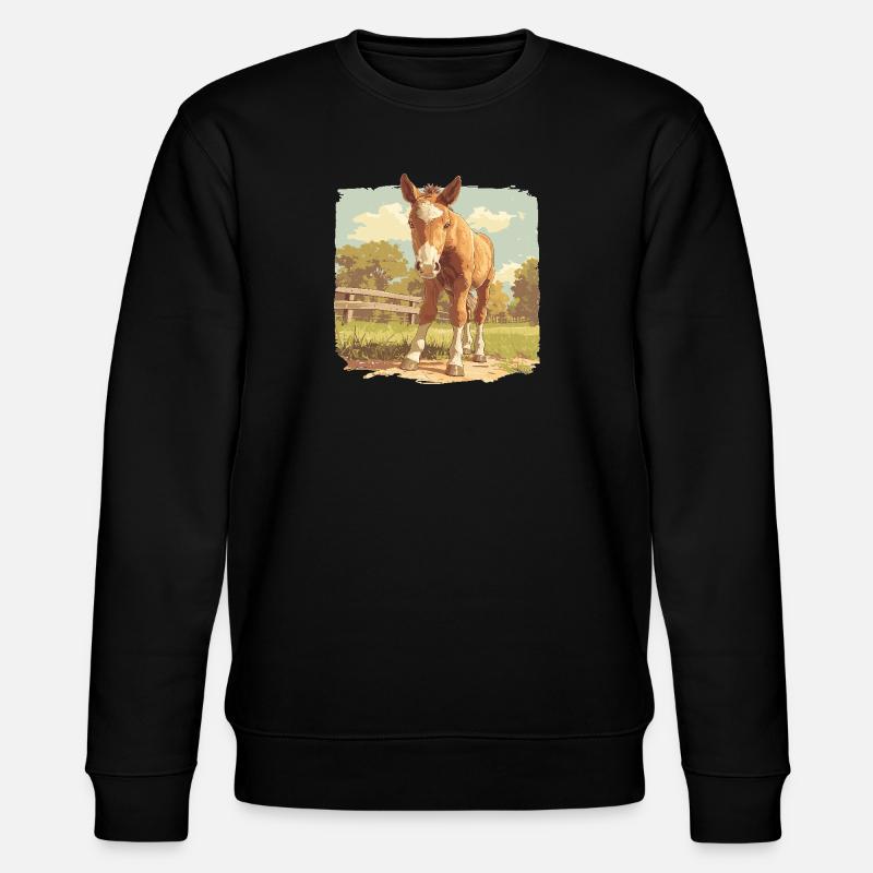 Pferde Pferd - Stanley/Stella Unisex Bio-Sweatshirt CHANGER - Schwarz