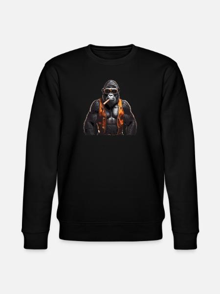 MONKEY GORILLA - Stanley/Stella CHANGER Unisex Organic Sweatshirt - black