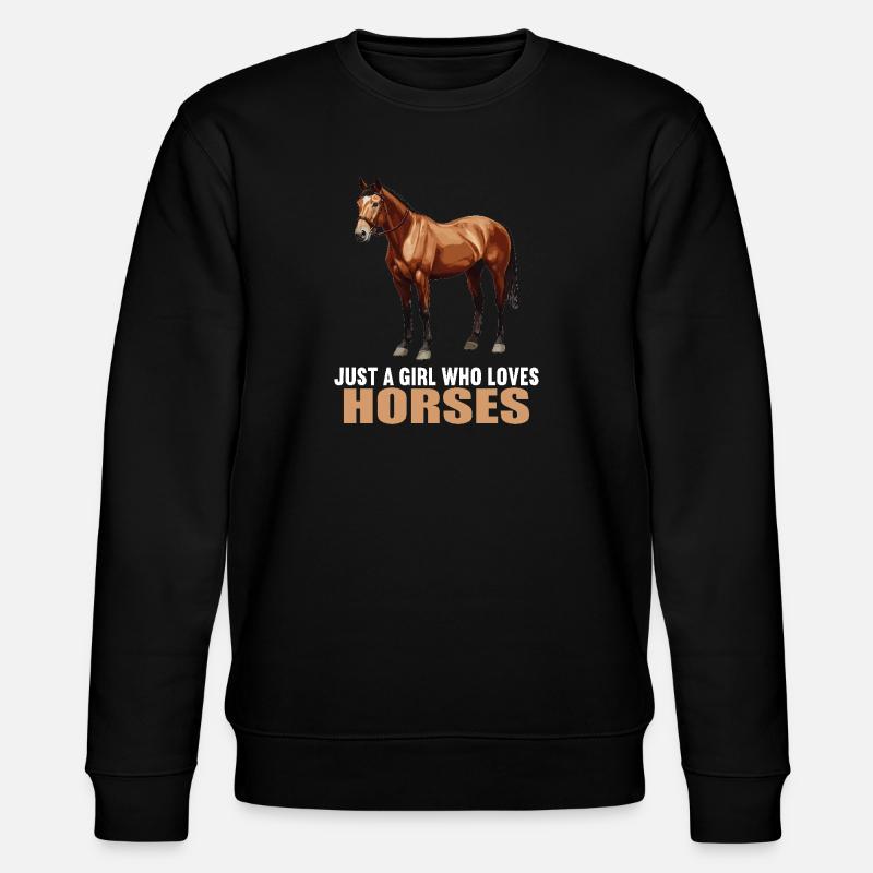 Pferde Pferd - Stanley/Stella Unisex Bio-Sweatshirt CHANGER  - Schwarz