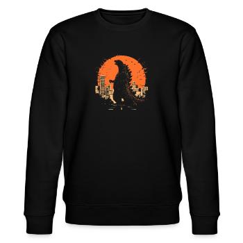 Kaiju Monster Design Coucher de soleil idée cadeau - Sweat bio CHANGER Stanley/Stella Unisexe - noir - Devant - Nik (191cm) & Marisol (170cm)