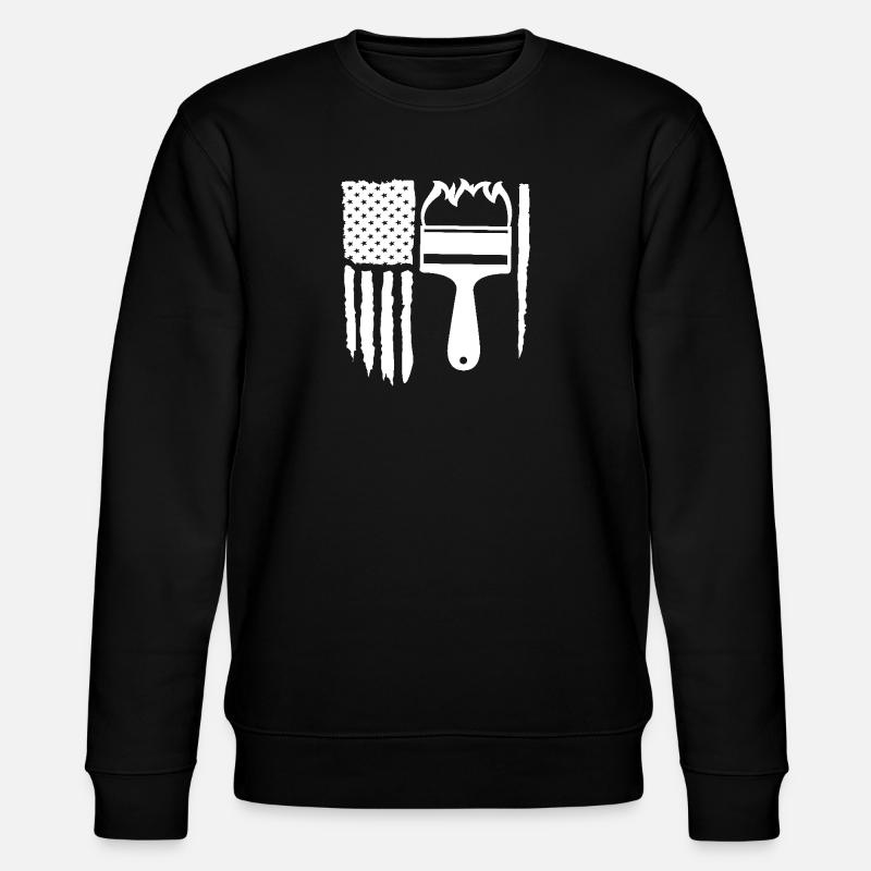 Painter Flag Brush Creativity - Stanley/Stella CHANGER Unisex Organic Sweatshirt - black