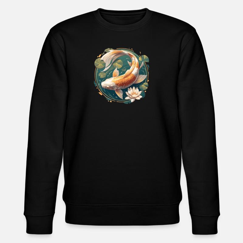 Koi Koi Carp - Stanley/Stella CHANGER Unisex Organic Sweatshirt - black