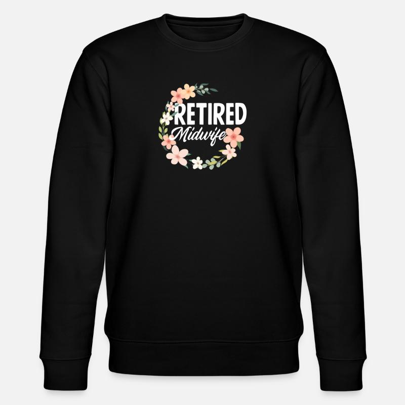 Ruhestand Hebamme Blumentraum - Stanley/Stella Unisex Bio-Sweatshirt CHANGER - Schwarz