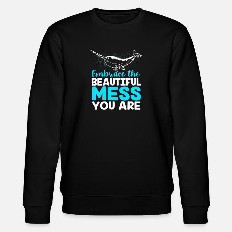 Narwhal - Stanley/Stella CHANGER Unisex Organic Sweatshirt - black