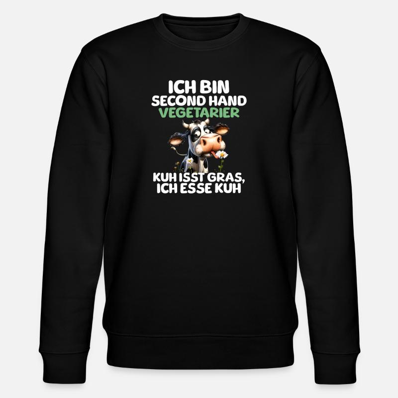 Second Hand Vegetarian - Stanley/Stella CHANGER Unisex Organic Sweatshirt - black