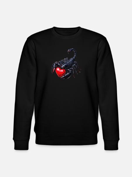 SCORPIO HEART - Stanley/Stella CHANGER Unisex Organic Sweatshirt - black