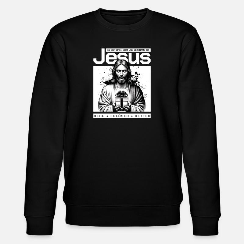 Jésus, Seigneur et Sauveur - Sweat bio CHANGER Stanley/Stella Unisexe - noir