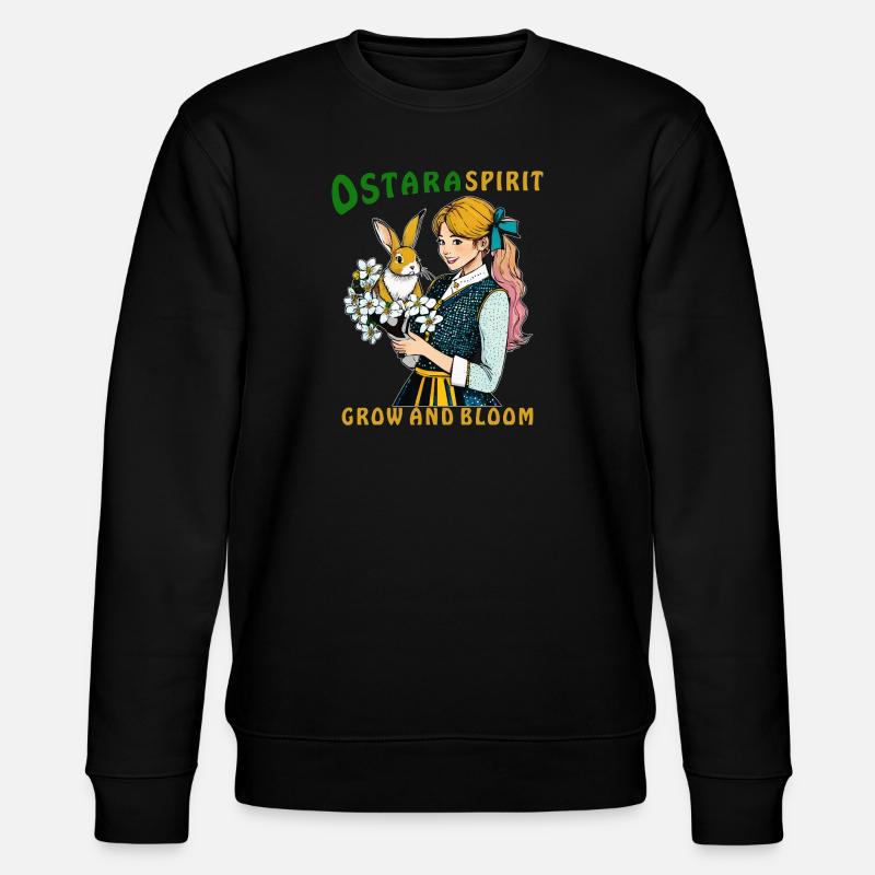 FRAU HASE BLUME OSTARA SPIRIT - Sweat bio CHANGER Stanley/Stella Unisexe - noir