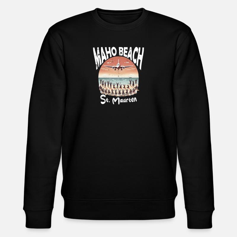 Maho Beach St. Maarten - Stanley/Stella CHANGER Unisex Organic Sweatshirt - black