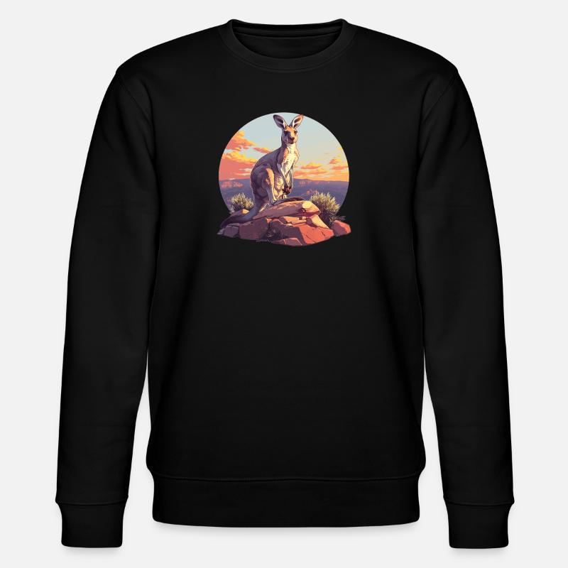 Kangaroos Kangaroo - Stanley/Stella CHANGER Unisex Organic Sweatshirt - black
