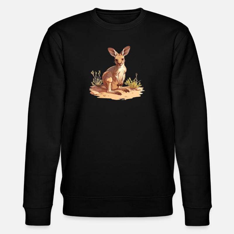 Kängurus Känguru - Stanley/Stella Unisex Bio-Sweatshirt CHANGER  - Schwarz