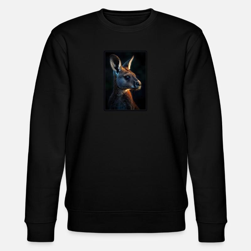 Kängurus Känguru - Stanley/Stella Unisex Bio-Sweatshirt CHANGER  - Schwarz