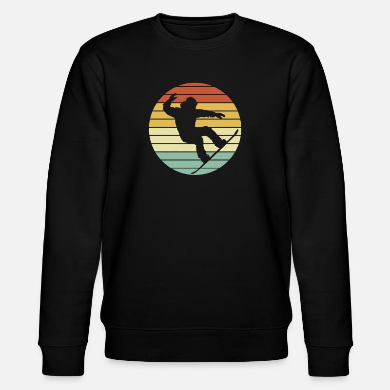 Snowboard Snowboard Vacances snowboard Snowboarders - Sweat bio CHANGER Stanley/Stella Unisexe - noir