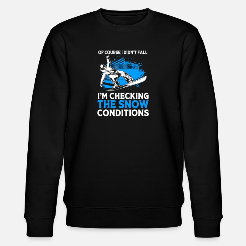 Snowboard Snowboard Vacances snowboard Snowboarders - Sweat bio CHANGER Stanley/Stella Unisexe - noir
