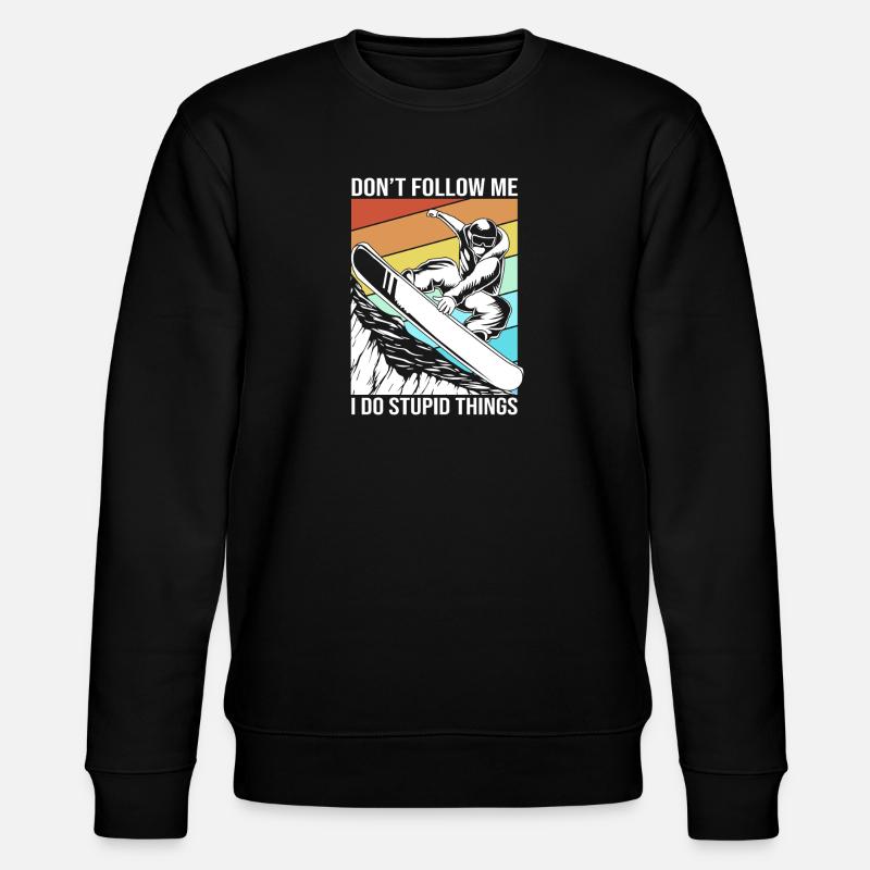 Snowboard Snowboard Vacances snowboard Snowboarders - Sweat bio CHANGER Stanley/Stella Unisexe - noir