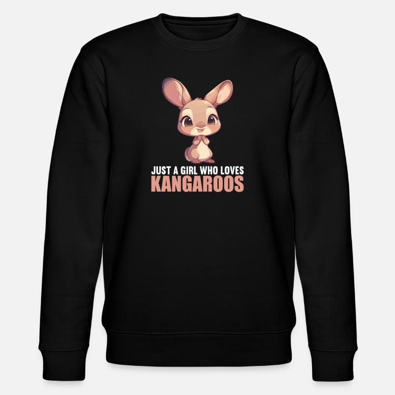 Kängurus Känguru - Stanley/Stella Unisex Bio-Sweatshirt CHANGER  - Schwarz