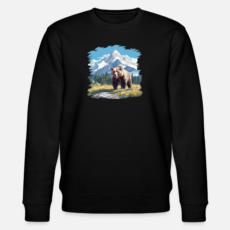 Kodiakbären Kodiakbär - Stanley/Stella Unisex Bio-Sweatshirt CHANGER  - Schwarz