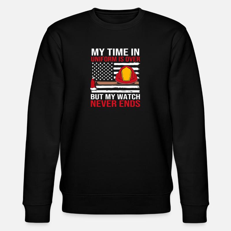 Firefighter Fire Brigade - Stanley/Stella CHANGER Unisex Organic Sweatshirt - black