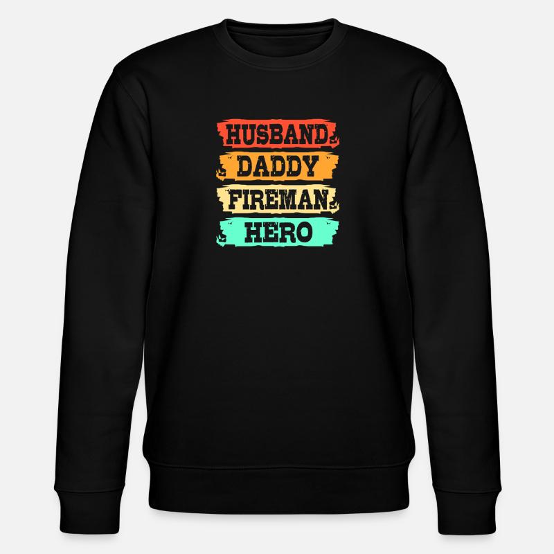 Firefighter Fire Brigade - Stanley/Stella CHANGER Unisex Organic Sweatshirt - black