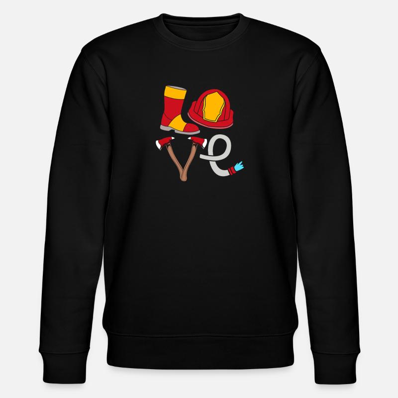 Firefighter Fire Brigade - Stanley/Stella CHANGER Unisex Organic Sweatshirt - black