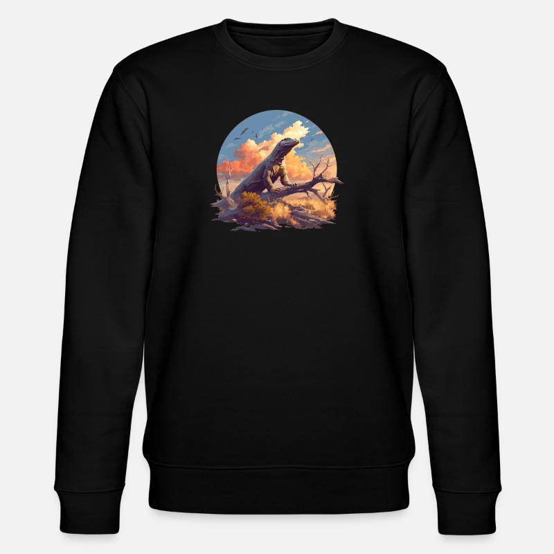 Komodowarane Komodowaran - Stanley/Stella Unisex Bio-Sweatshirt CHANGER  - Schwarz