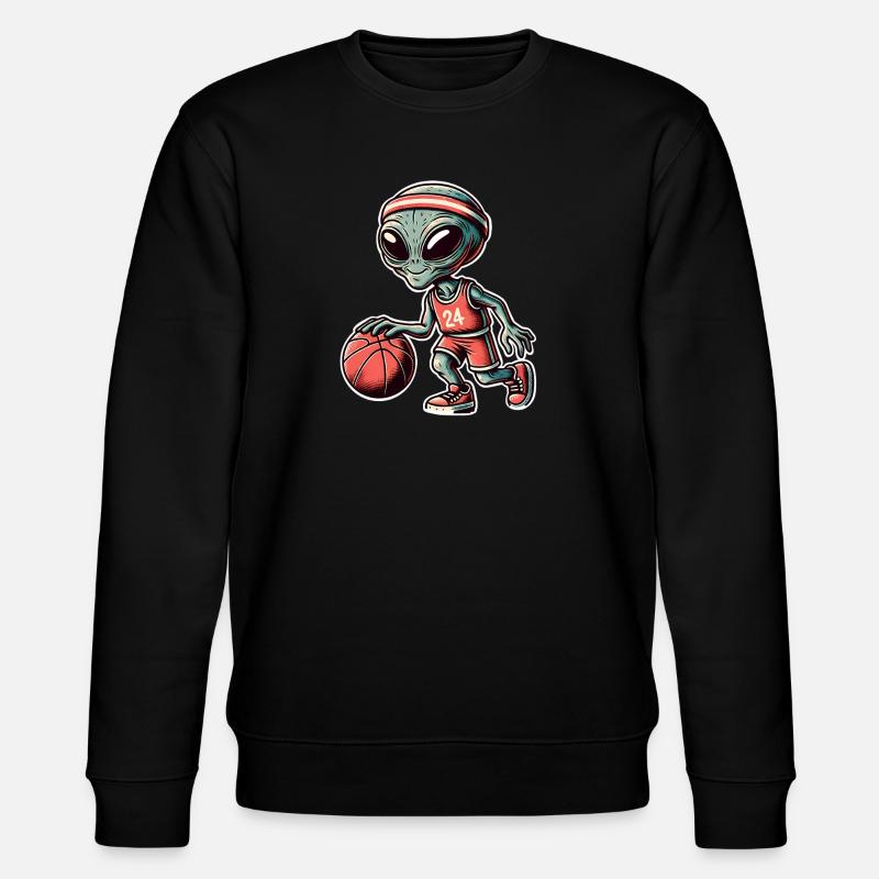 Alien Basketball - Stanley/Stella Unisex Bio-Sweatshirt CHANGER  - Schwarz