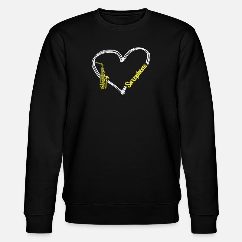Saxophone Saxophone - Stanley/Stella Unisex Bio-Sweatshirt CHANGER  - Schwarz