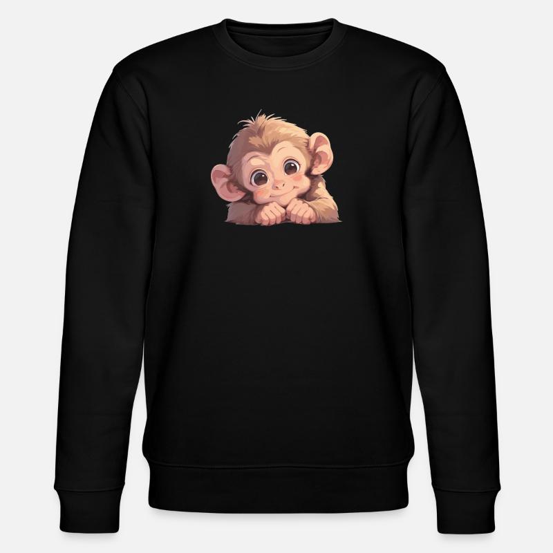 Makaken Makake - Stanley/Stella Unisex Bio-Sweatshirt CHANGER  - Schwarz