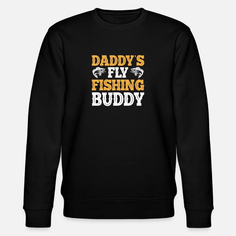 Daddy's Fly Fishing Buddy - Stanley/Stella Unisex Bio-Sweatshirt CHANGER  - Schwarz