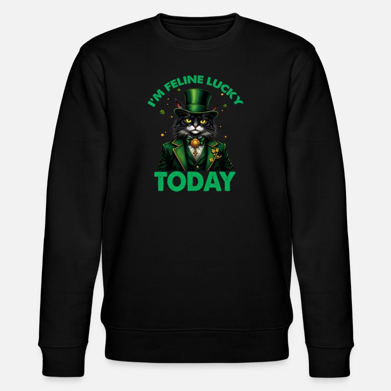 Ich bin feeline Lucky Today - Stanley/Stella Unisex Bio-Sweatshirt CHANGER - Schwarz