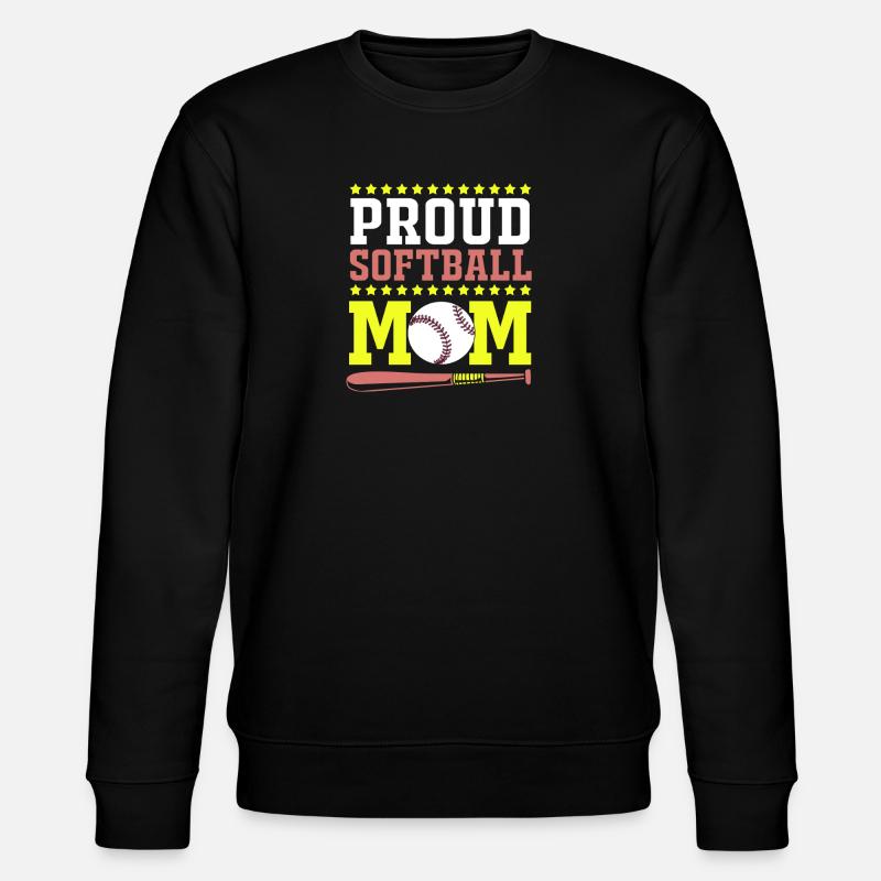 Softball Mama - Stanley/Stella Unisex Bio-Sweatshirt CHANGER  - Schwarz