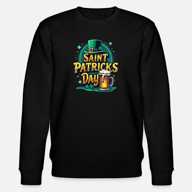 Saint Patrick`s Day Beer - Stanley/Stella Unisex Bio-Sweatshirt CHANGER  - Schwarz