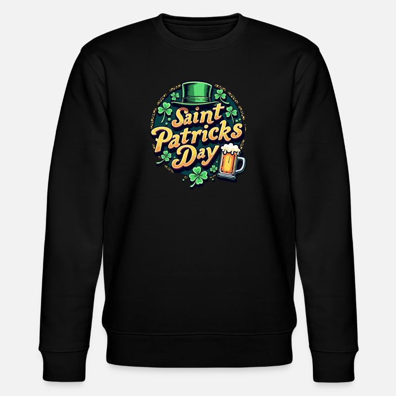 Saint Patrick`s Day Beer - Stanley/Stella Unisex Bio-Sweatshirt CHANGER  - Schwarz
