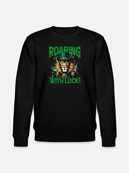 Roaring with Luck - Stanley/Stella CHANGER Unisex Organic Sweatshirt - black