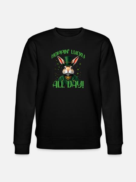 Happin Lucky All day - Stanley/Stella CHANGER Unisex Organic Sweatshirt - black