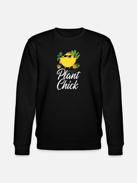 Planteelsker Hagearbeid Kyllingjente - Stanley/Stella CHANGER økologisk unisex-sweatshirt - svart