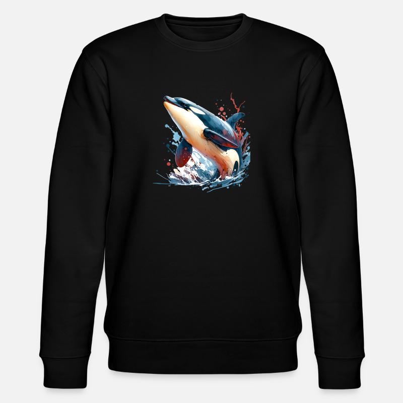 Orca Schwertwal - Stanley/Stella Unisex Bio-Sweatshirt CHANGER  - Schwarz