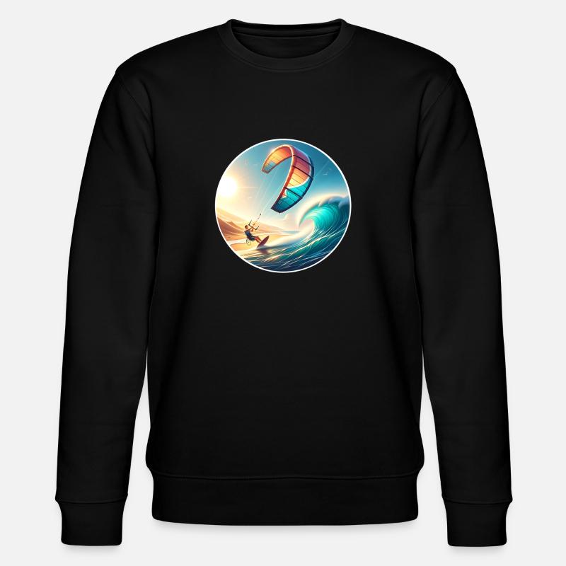 Kitesurf Kitesurfer Kiteboard - Sweat bio CHANGER Stanley/Stella Unisexe - noir