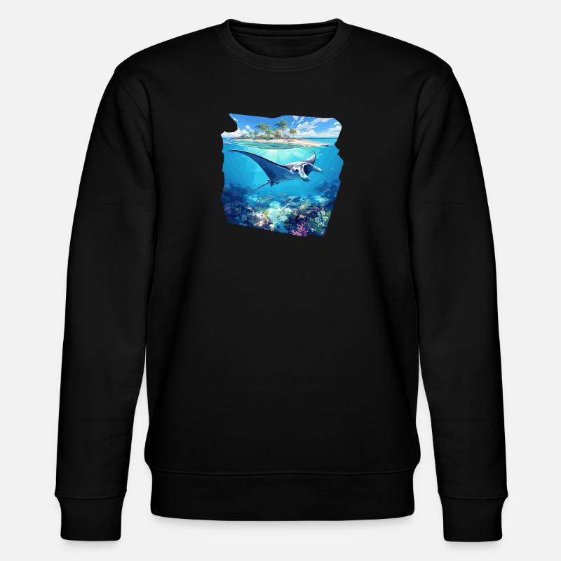 Mantas Manta Rochen - Stanley/Stella Unisex Bio-Sweatshirt CHANGER - Schwarz