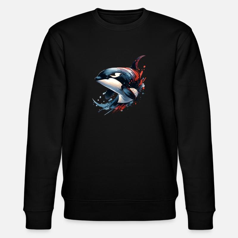 Orca Schwertwal - Stanley/Stella Unisex Bio-Sweatshirt CHANGER  - Schwarz