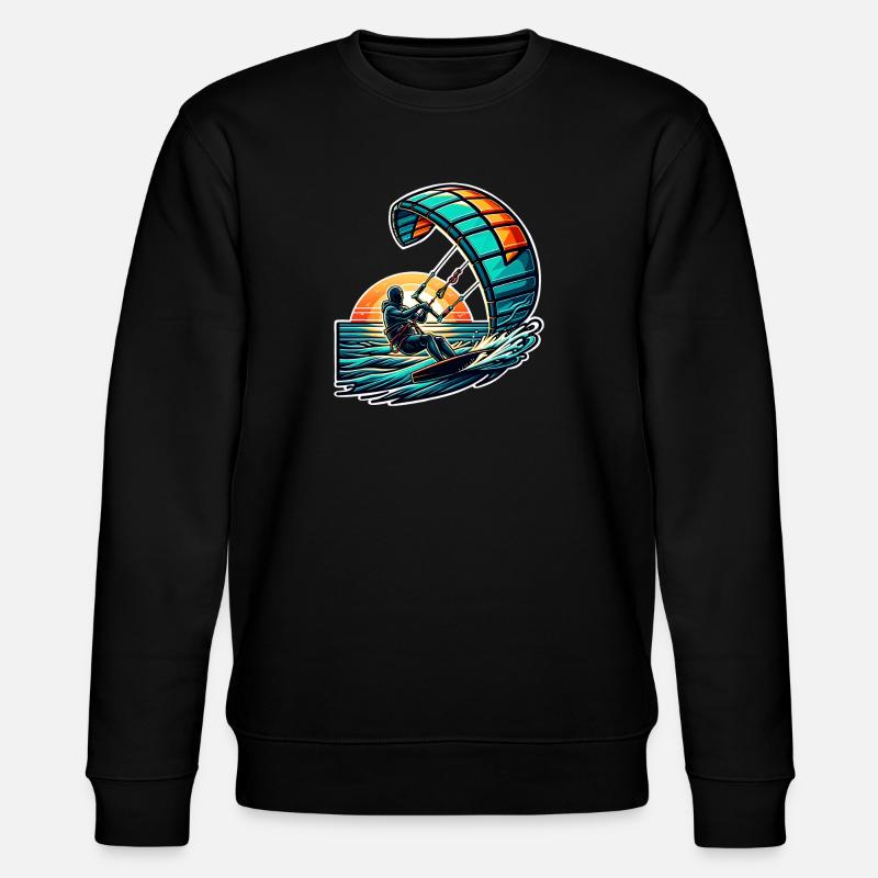Kitesurf Kitesurfer Kiteboard - Sweat bio CHANGER Stanley/Stella Unisexe - noir